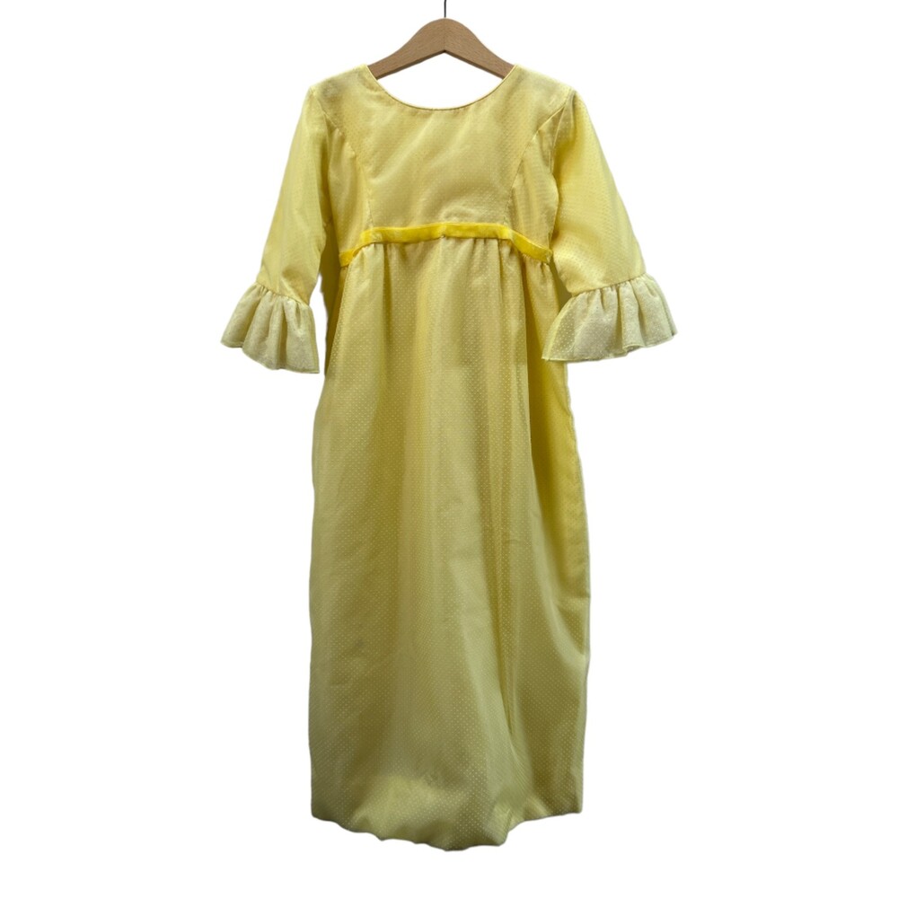 Girls Vintage Formal Dress LORIE DEB SAN FRANCISCO Long Yellow Gown 1960's